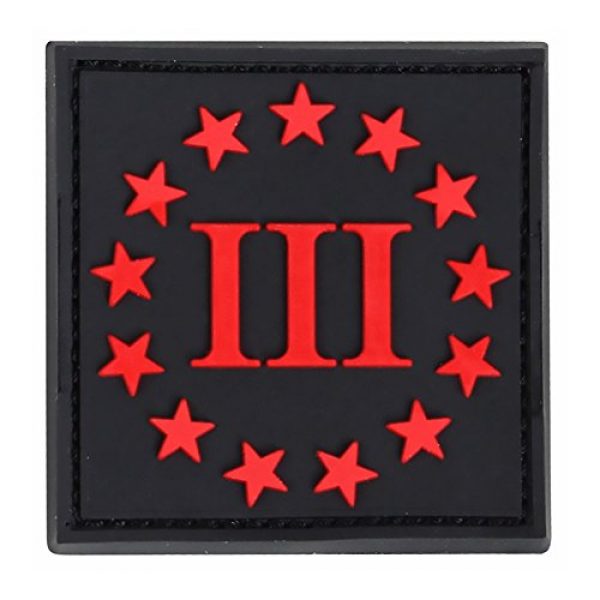 Condor Airsoft Morale Patch 1 CONDOR PVC 3-Percenter Morale Patch (Black/Red)