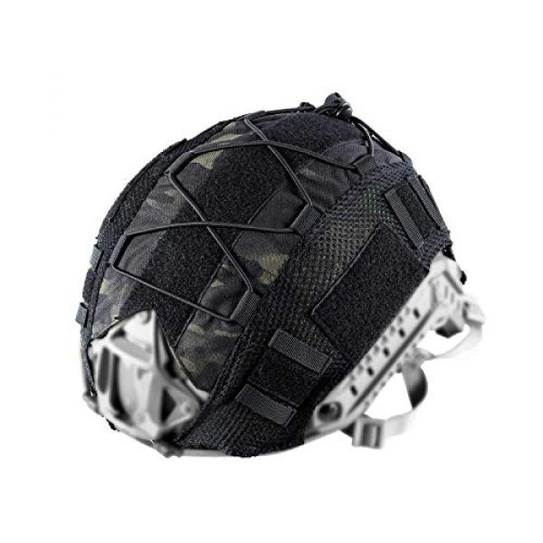 OneTigris Tactical Pouch 6 OneTigris Tactical MOLLE Pouch & Helmet Cover for Fast PJ Helmet in Size L/XL (Multicam Black)