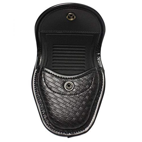 ROCOTACTICAL Tactical Pouch 4 ROCOTACTICAL Basketweave Single Handcuff Case, Hidden Snap Handcuff Holder Pouch, Molded Single Cuff Case