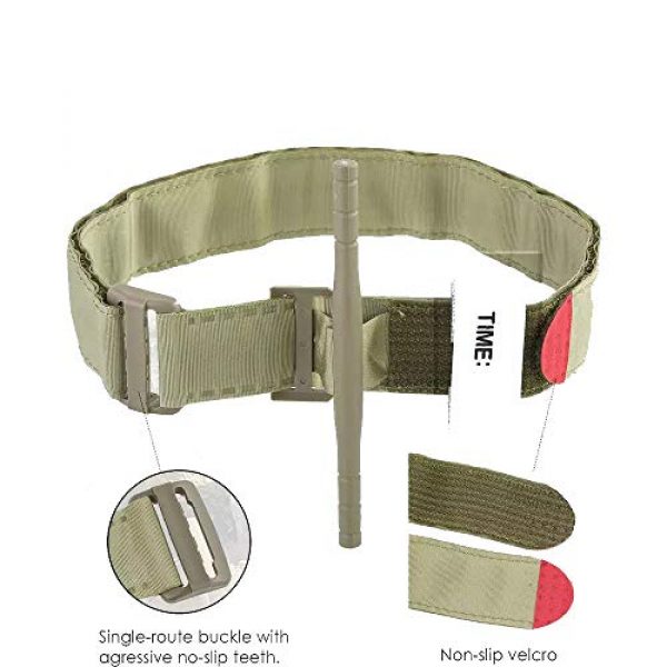 Epic Medical Supply Tactical Pouch 4 Epic Medical Supply Combat Tourniquet with Emergency Time Strap, Quick Release Buckle, and One Hand Grip Stick for Self or First Responder Application, Tactical Military Survival Gear