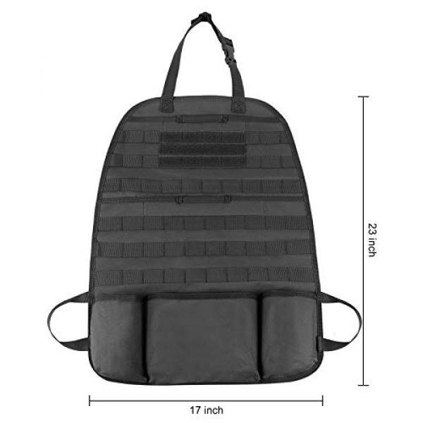 Gogoku Tactical Pouch 5 Gogoku Car Backseat Organizer Tactical Molle Panel Seat Back Protector Cover with Molle Pouch