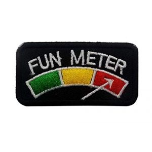 Embroidered Patch Airsoft Morale Patch 1 Fun Meter 3D Tactical Patch Military Embroidered Morale Tags Badge Embroidered Patch DIY Applique Shoulder Patch Embroidery Gift Patch