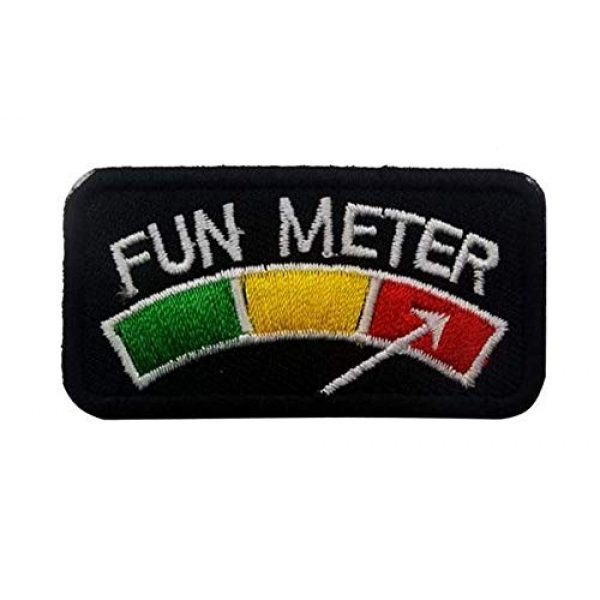 Embroidered Patch Airsoft Morale Patch 1 Fun Meter 3D Tactical Patch Military Embroidered Morale Tags Badge Embroidered Patch DIY Applique Shoulder Patch Embroidery Gift Patch