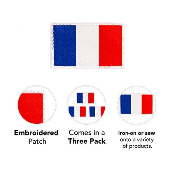 Desert Cactus Airsoft Morale Patch 3 France Flag Patch Bulk 3-Pack 3.5Wx2.25H State Iron On Sew Embroidered Tactical Morale Back Pack Hat Bags French (3-Pack Patch)