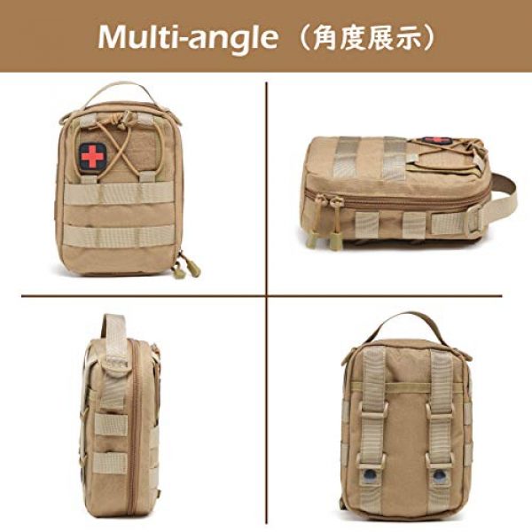 Azarxis Tactical Pouch 6 Azarxis First Aid Pouch, Tactical MOLLE Rip-Away EMT 1000D Nylon Medical IFAK Utility Bag Emergency Survival Gear for Hiking Camping Trekking Hunting Outdoor Activities