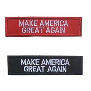 Tactical Embroidery Patch Airsoft Morale Patch 1 Make America Great Again Tactical Embroidery Patch Hook & Loop Morale Patch Military Patch for Clothing Accessory Backpack Armband (2pcs)