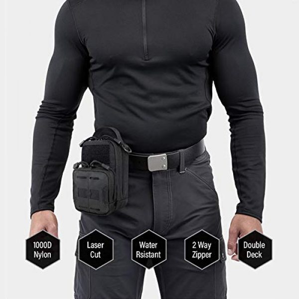 LIVANS Tactical Pouch 7 LIVANS Tactical Essential Pouch, EDC Tool Pouches Daily Carry EMT Organizer Admin Waist Bag Utility Pack Tool Holder with Shoulder STRP