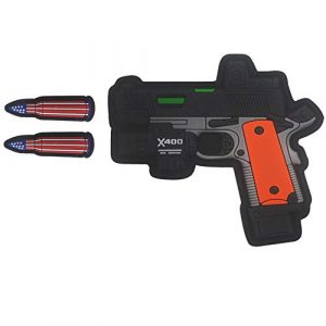 ODSP Airsoft Morale Patch 1 Mini Gun Bullet PVC Rubber Patch 3D Fastener Hook and Loop Backing Tactical Military Morale Patches Badges (Orange)