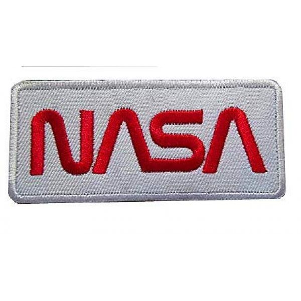 Embroidery Patch Airsoft Morale Patch 1 NASA Worm" Logo Military Hook Loop Tactics Morale Embroidered Patch (color3)