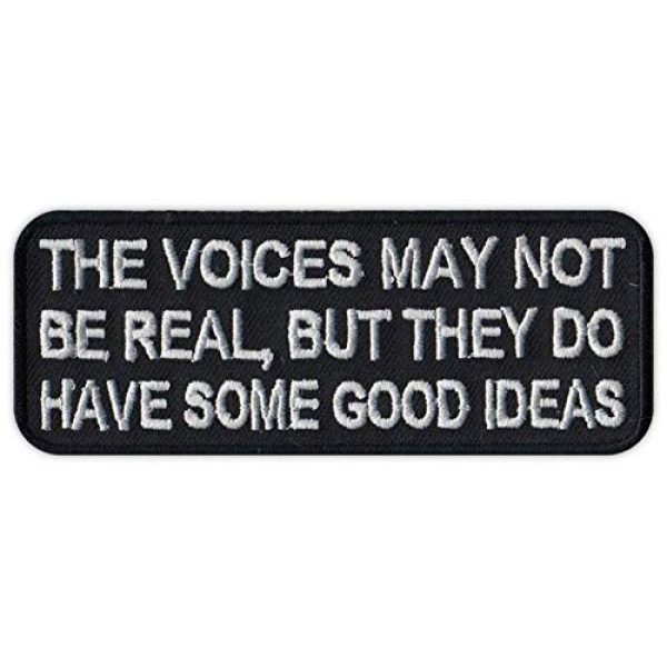 Tactical Embroidery Patch Airsoft Morale Patch 1 The Voices May Not Be Rear, But They Do Have Some Good Ideas Embroidery Patch Military Tactical Morale Patch Badges Emblem Applique Hook Patches for Clothes Backpack Accessories