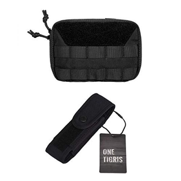 OneTigris Tactical Pouch 1 OneTigris Tactical MOLLE Pouch & Flashlight Holster (Black)