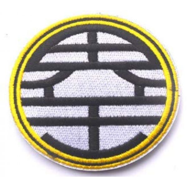 Military Embroidered Patch Airsoft Morale Patch 1 Dragon Ball Z King Kai Goku Chinese Symbol Tactical Morale Military Embroidered Patch