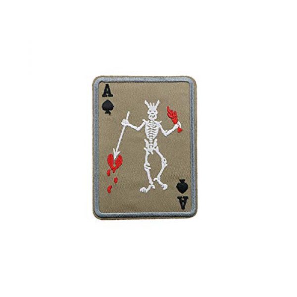 Aysekone Airsoft Morale Patch 4 Aysekone 4 Pack Embroidery Badges Card Poker Ace of Spades Patches Army Combat Tactical Military Morale Badge Hooks and Loop Band Badges