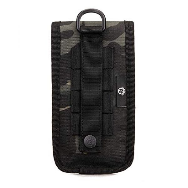 CREATOR Tactical Pouch 4 CREATOR Tactical Cell Phone Holster Pouch Cellphone Case Molle Gadget Bag Molle Attachment Belt Holder with Flag Patch