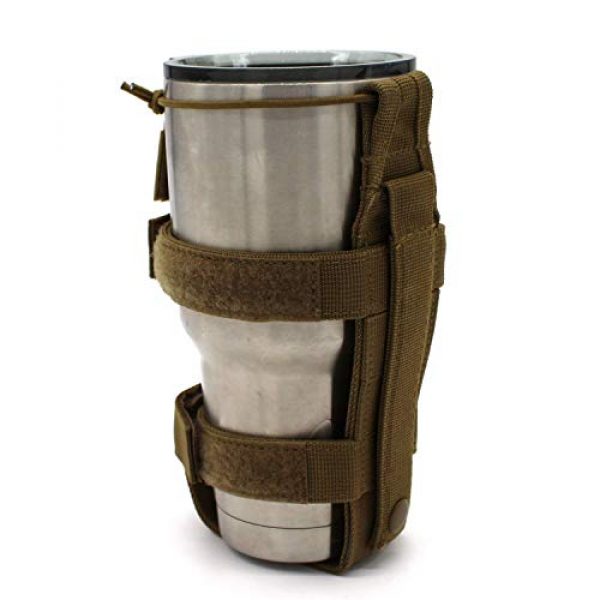 LUMINARY GLOBAL Tactical Pouch 7 Luminary MOLLE Bottle Holder with Dual Adjustable Webbing Strap, Versatile Hydration Carrier for Backpacking, Hunting, Camping, Hiking, and Tactical