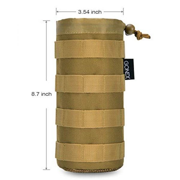 Gonex Tactical Pouch 4 Gonex MOLLE Water Bottle Pouch with Double Molle Mag Pouch for Outdoor Activities