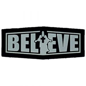 PatchOps Airsoft Morale Patch 1 PatchOps Glow in The Dark Jesus Believe PVC Tactical Morale Uniform Booster Patch (Believe)
