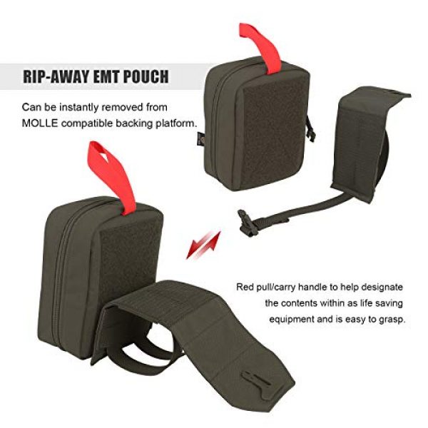 PETAC GEAR Tactical Pouch 3 PETAC GEAR Blow Out Medical Pouch Rip Away EMT First Aid Pouch IFAK Tactical Utility Pouch for Outdoor Activities Medical Supplies (Bag Only)