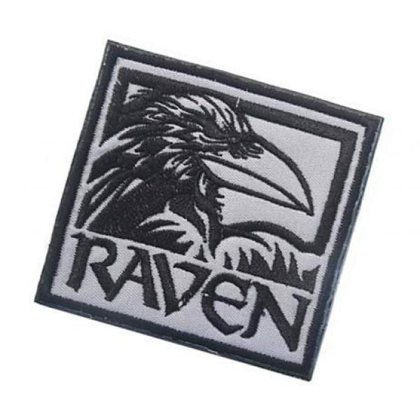 Embroidery Patch Airsoft Morale Patch 3 Raven Military Hook Loop Tactics Morale Embroidered Patch (color2)