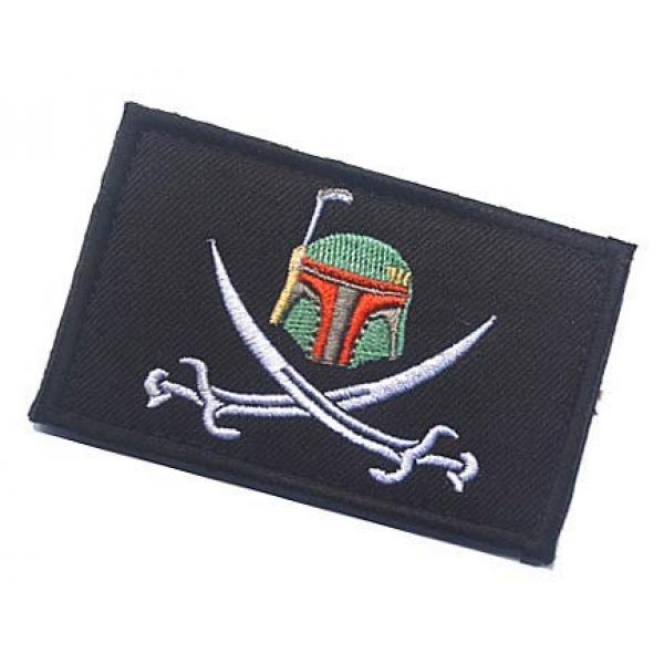 Embroidery Patch Airsoft Morale Patch 3 Star Wars Boba Fett Helmet Military Hook Loop Tactics Morale Embroidered Patch