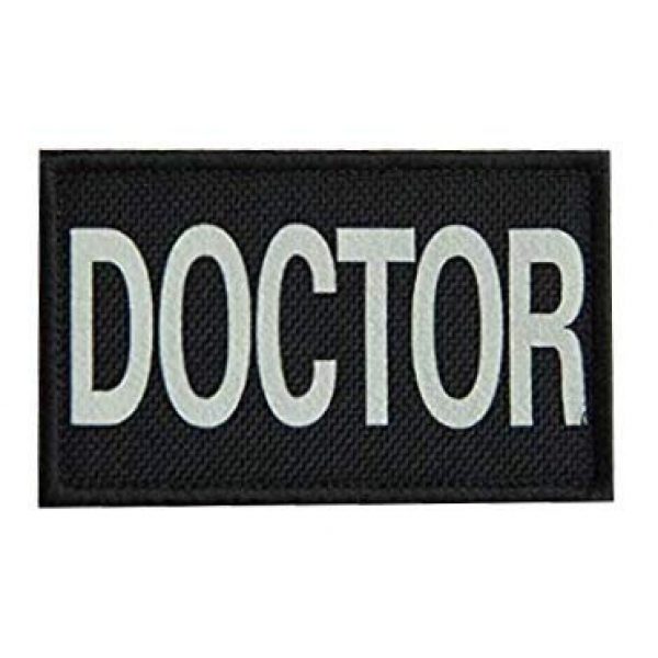 Embroidery Patch Airsoft Morale Patch 4 4 Pieces Doctor Infrared Reflective Military Hook Loop Tactics Morale Patch (color5)