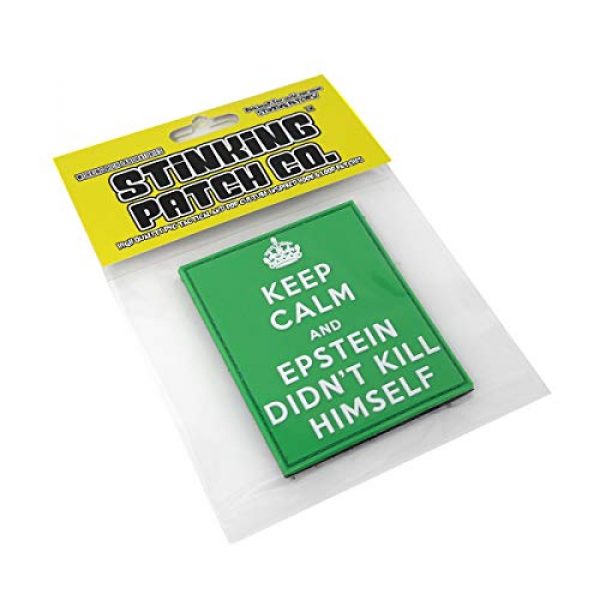 Stinking Patch Co. Airsoft Morale Patch 7 Keep Calm and Epstein Didn't Kill Himself PVC Rubber Tactical Patch | Funny Morale Patch