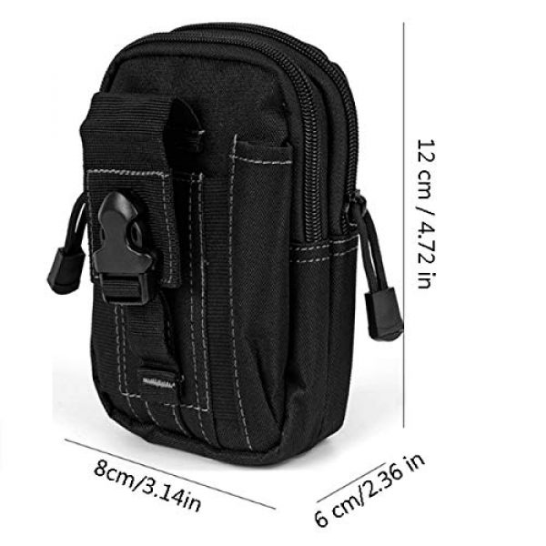 LGL Tactical Pouch 2 LGL Tactical Sling Bag Tactical Belt Bag - Hunting Bags Tactical Pouch Bag Belt Waist Bag Military Pack Phone Case Pocket for Phone Tool Pouch Bag Mini Utility Pouch (Color : Black)