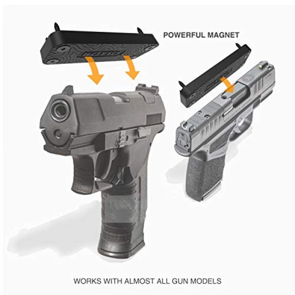 KOTTO Tactical Pouch 3 KOTTO 2-Pack Gun Magnet Mount,50 Lbs Magnetic Gun Mount/Holder, Works for Rifle,Pistol,Revolver, Airsoft, Shotgun, Concealed Your Firearm On Car,Truck,Wall,Safe,Desk,Vehicle