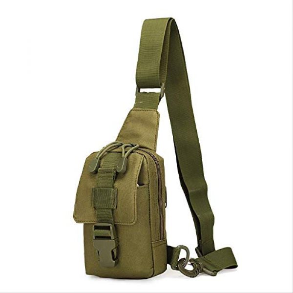 VJRQM Tactical Backpack 7 VJRQM One-Shoulder Small Chest Bag Outdoor Sports Riding Shoulder Bag Chest Hanging Mobile Phone Bag Camouflage Tactical Shoulder Bag 800d Waterproof Encrypted Oxford Cloth