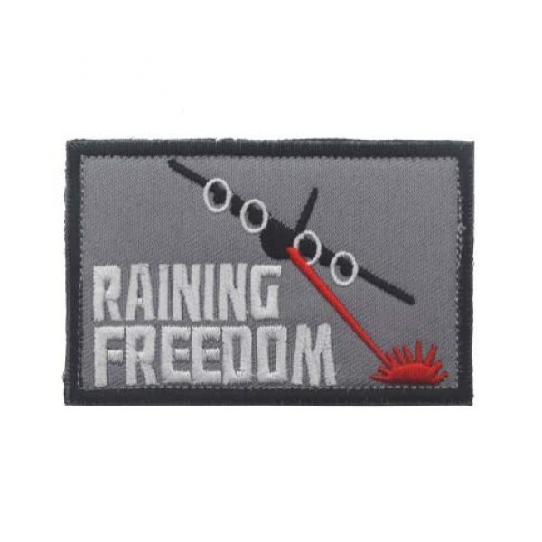 Tactical Embroidery Patch Airsoft Morale Patch 1 Raining Freedom AC-130 Multicam Urban Embroidery Patch Military Tactical Morale Patch Badges Emblem Applique Hook Patches for Clothes Backpack Accessories