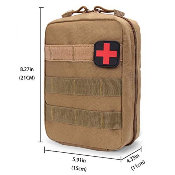 Military Ba Tactical Pouch 7 Military Ba EMT Pouch MOLLE Ifak Pouch Tactical MOLLE First Aid Kit Utility Pouch-64.38.3 Army Green