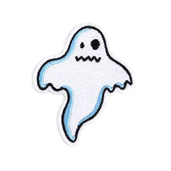 GODNICE Airsoft Morale Patch 1 Halloween lron on Patches, Morale Patches for Clothing Jeans Jackets Backpack Repair, Aesthetic Halloween Decoration Iron on Decals Embroidery Cloth (Ghost 1)