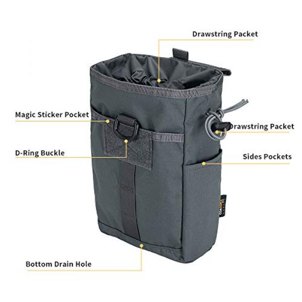 EXCELLENT ELITE SPANKER Tactical Pouch 4 EXCELLENT ELITE SPANKER Molle Dump Pouch Drawstring Magazine Utility Pouch Folding Dump Pouch Waist Bag