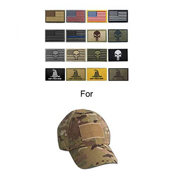 WZT Airsoft Morale Patch 3 WZT Bundle 16 Pieces American Flag Tactical Morale Military Patch Set