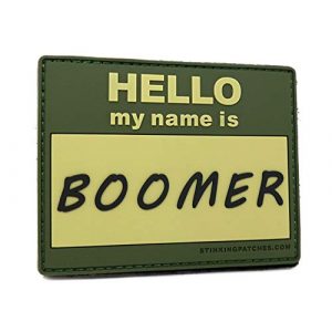 Stinking Patch Co. Airsoft Morale Patch 1 Hello My Name is Boomer - PVC Rubber Tactical Morale Patch