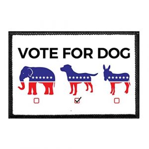 P PULLPATCH Airsoft Morale Patch 1 Vote for Dog | Hook and Loop Attach for Hats, Jeans, Vest, Coat | 2x3 in | by Pull Patch