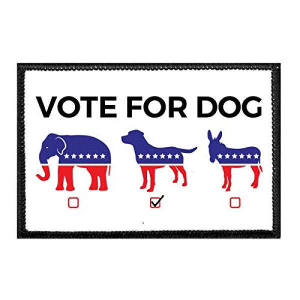 P PULLPATCH Airsoft Morale Patch 1 Vote for Dog | Hook and Loop Attach for Hats, Jeans, Vest, Coat | 2x3 in | by Pull Patch
