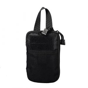 Pvnoocy Tactical Pouch 1 Black 1000D Nylon Tactical Bag Outdoor Molle Military Pockets Mobile Phone Key Mini Tool Waterproof Air Gun Sports Bag