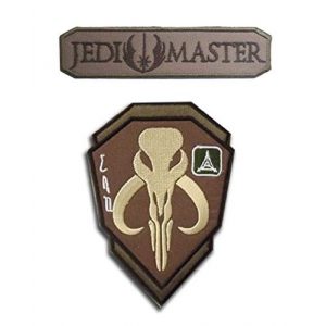 Embroidered Patch Airsoft Morale Patch 1 2pc Mandalorian Skull Star Wars Boba Fetter 3D Tactical Patch Military Embroidered Morale Tags Badge Embroidered Patch DIY Applique Shoulder Patch Embroidery Gift Patch