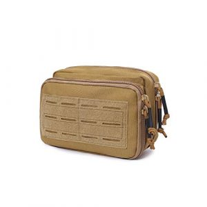 LIVIQILY Tactical Pouch 1 Tactical Admin Pouch, MOLLE Military Map Bag Organizer ,Tool Gear Bag Small Modular Attachment Accessories ,Kit Medical EDC EMT Utility Bag Recovery Camping Storage Holder Pouch