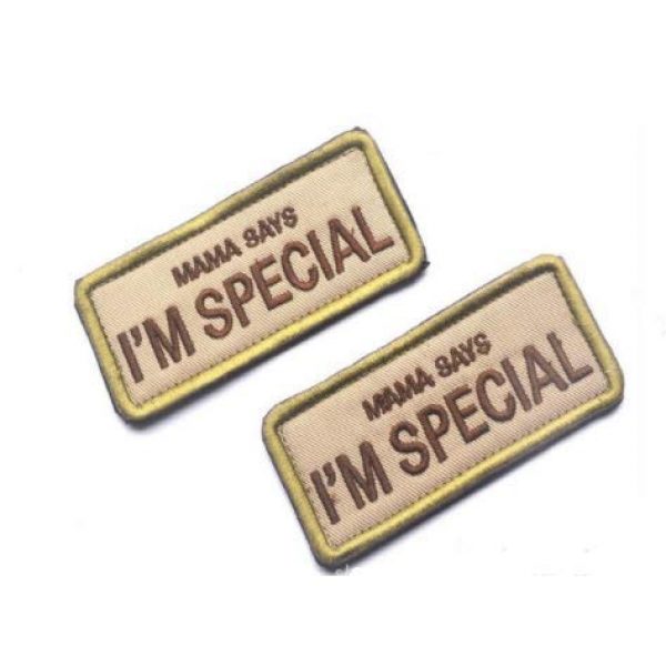 Tactical Embroidery Patch Airsoft Morale Patch 1 2pcs Mama says I'm Special Embroidery Patch Military Tactical Morale Patch Badges Emblem Applique Hook Patches for Clothes Backpack Accessories