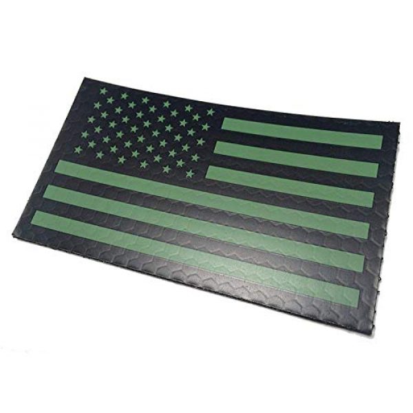 Empire Tactical USA Airsoft Morale Patch 1 Forward OD Green Us IR Infrared Reflective USA Flag Military Morale Uniform (Hook/Loop) Patch
