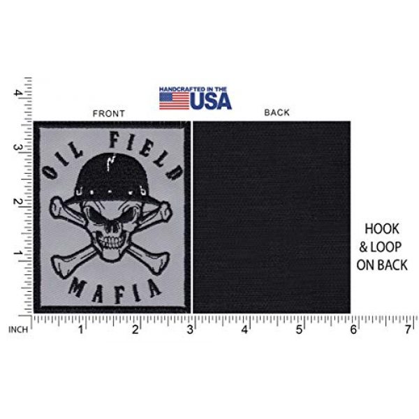 Tactical Patch Works Airsoft Morale Patch 5 Oil Field Mafia Skull & Cross Bones Oil Rig Roughneck Patch