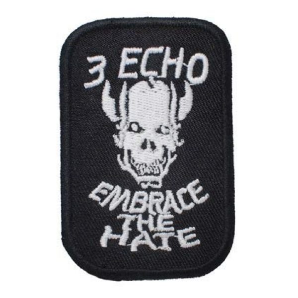 Tactical Embroidery Patch Airsoft Morale Patch 1 Echo Embrace The Hate Embroidery Patch Military Tactical Morale Patch Badges Emblem Applique Hook Patches for Clothes Backpack Accessories