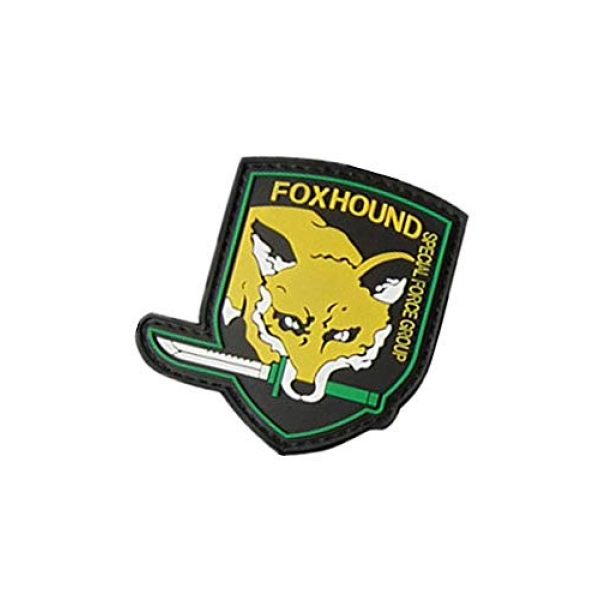 PVC PATCH Airsoft Morale Patch 3 Metal Gear Solid Fox Hound Knife Military Hook Loop Tactics Morale PVC Patch (color2)