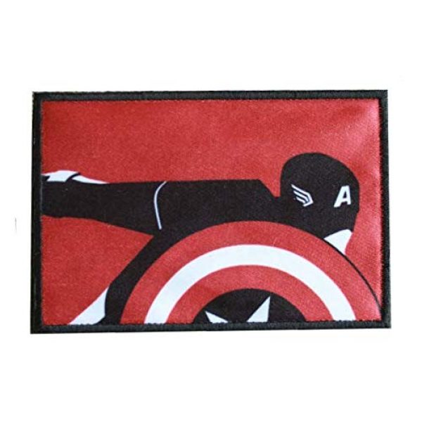 Fine Print Patch Airsoft Morale Patch 1 Captain America The Avengers Marvel Comics Military Hook Loop Tactics Morale Patch