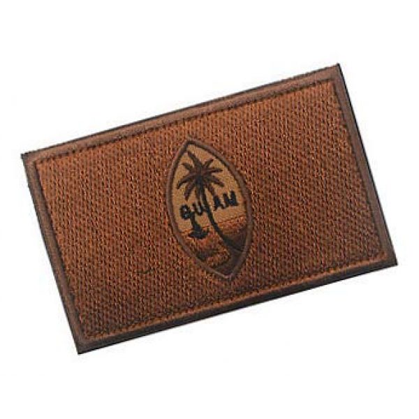Embroidery Patch Airsoft Morale Patch 2 Guam Flag Patch Military Hook Loop Tactics Morale Embroidered Patch (color1)