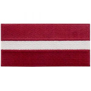 EmbTao Airsoft Morale Patch 1 EmbTao Latvia Flag Patch Embroidered National Morale Applique Iron On Sew On Latvian Emblem
