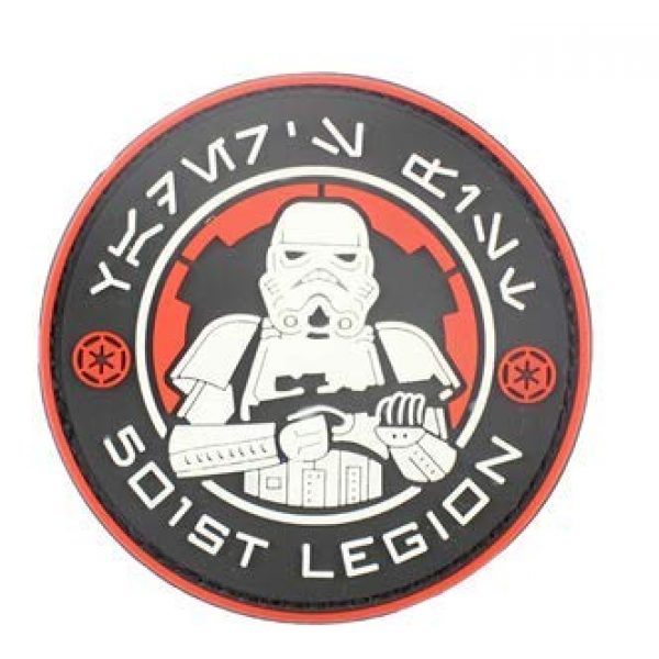 Tactical PVC Patch Airsoft Morale Patch 5 Star Wars 501st Stormtrooper Legion Logo PVC Military Tactical Morale Patch Badges Emblem Applique Hook Patches for Clothes Backpack Accessories