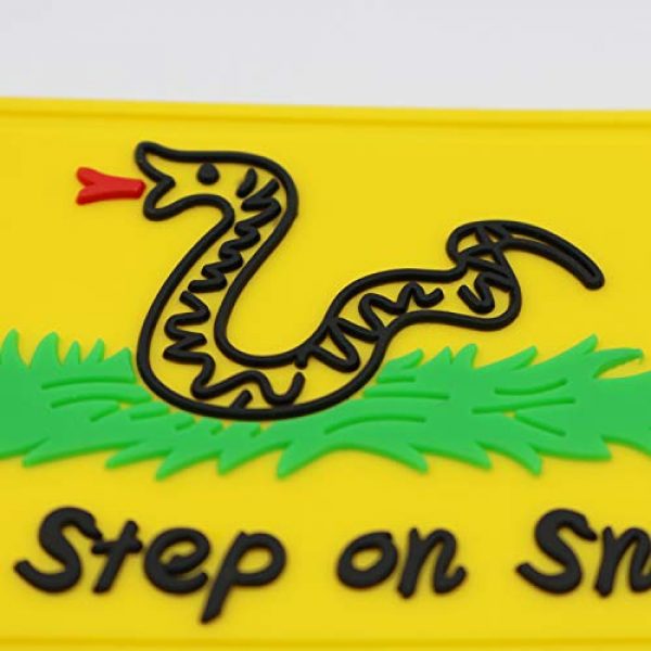 MUNAN Airsoft Morale Patch 4 No Step On Snek Tactical PVC Patch No Step On Snek Badge Sew On Patches Hook-Back Adhesion(Yellow